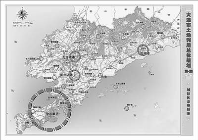大连市土地利用总体规划（2006-2020）·城镇体系规划图