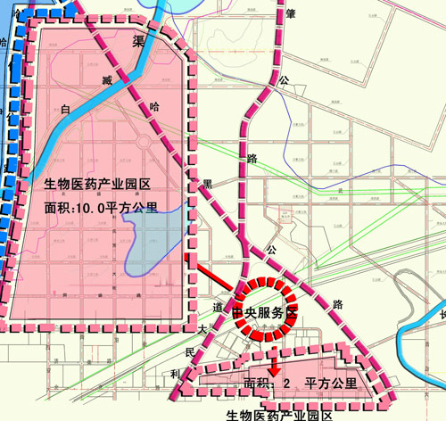哈尔滨生物产业园区规划图