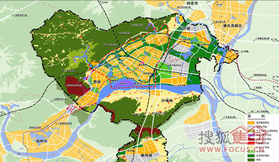 热点:肇庆新区规划115平方公里 居住用地占30%