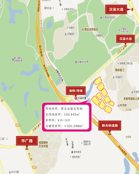 番禺区钟村街汉溪村商业金融用地地块一至九位置图