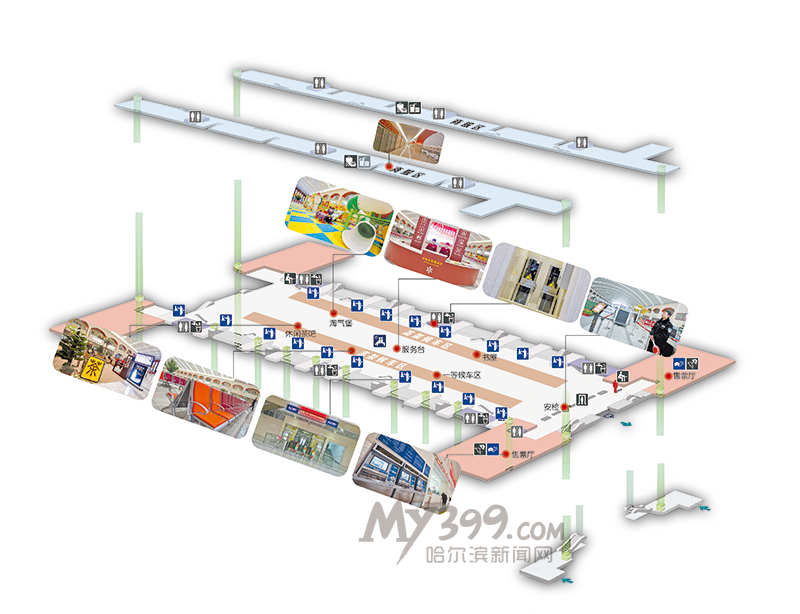 高架候车厅示意图