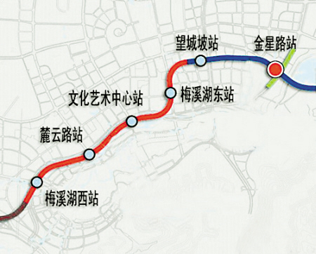 长沙地铁2号线西延一期工程设4站环评公示正在进行