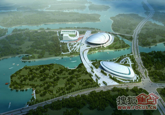镜湖奥体中心效果图
