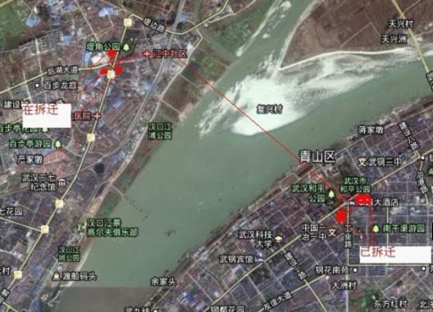 堤角长江大桥规划示意图