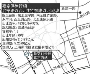 嘉定区徐行镇启宁路以西,胜竹东路以北地块