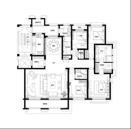 景枫法兰谷户型谍报:130㎡≈180㎡?