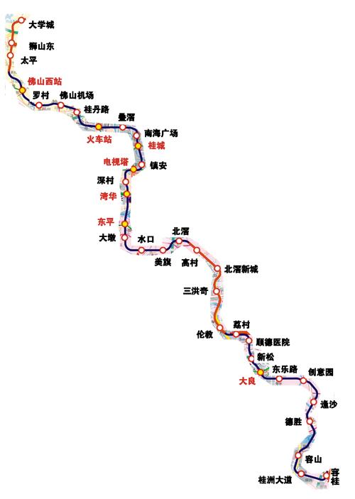 佛山:三号线将与7条地铁线换乘