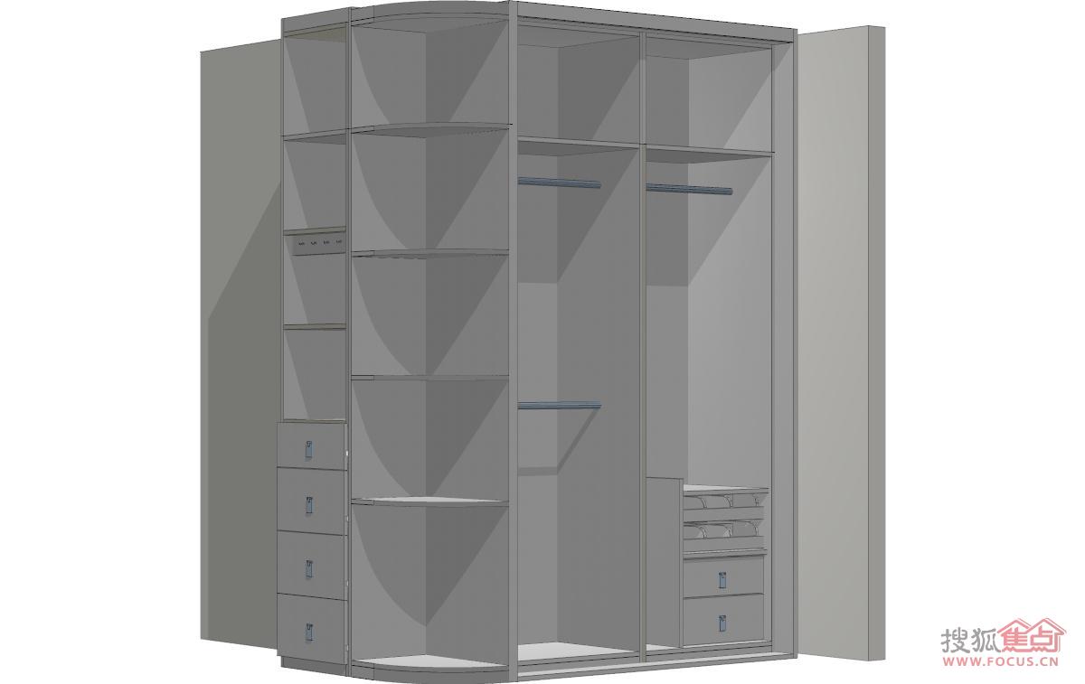 衣柜内部结构图-索菲亚定制45㎡小户型 新旧家具的完美结合