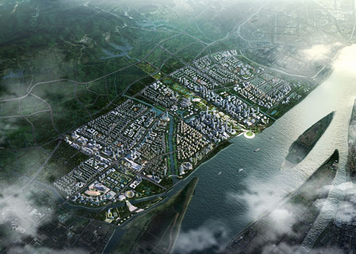 浦口新城鸟瞰图