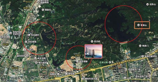 珠海区域卫星图