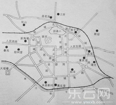 上世纪十年代,昆明市住宅小区分布图.供图