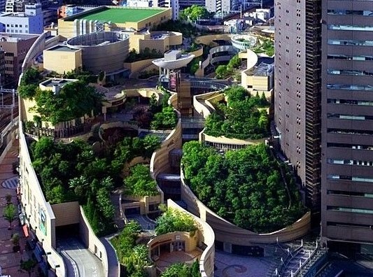 城市里的绿色空间 日本大阪难波商场设计欣赏