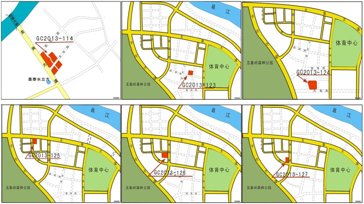 五象新区6幅地块示意图