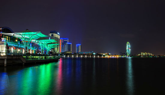 苏州夜景最佳鉴赏点——金鸡湖