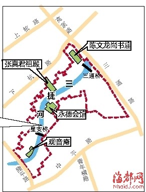 结合福州上下杭改造 三捷河两岸 要建特色步行街