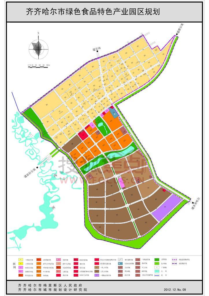 齐齐哈尔是梅里斯区绿色食品产业园规划