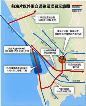 首先,我市拟在月亮湾大道至沿江高速大铲湾收费站间新建我市第一条