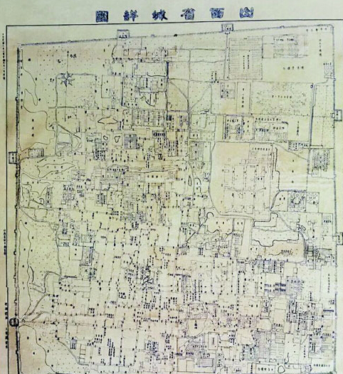 一张地图看懂龙城变迁 民国初太原城形似"菱形"