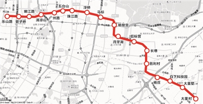 江北将迎跨江新通道 地铁13号线有望西延过江