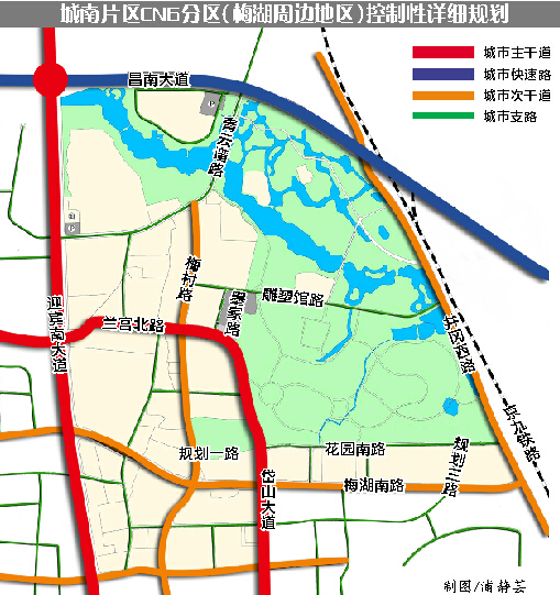 墨家路,梅湖南路,阳光路等为城市次干道,青云谱路,花园南路,规划一路