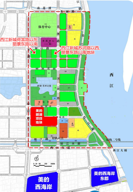 高明西江新城两宗地底价逾2.7亿拍出 楼面价1字头