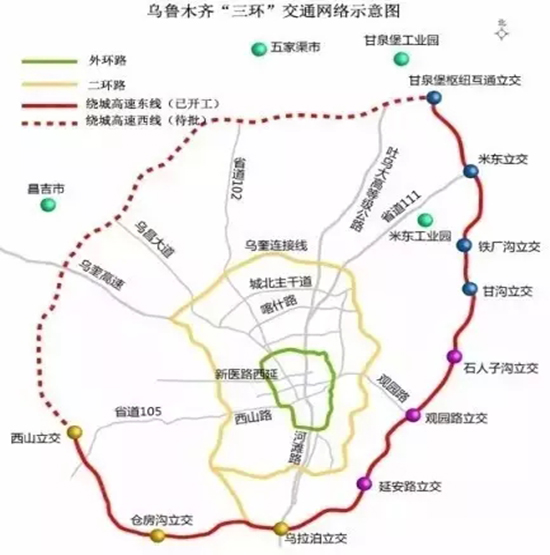 绿城玉园项目位于乌鲁木齐市水磨沟区昆仑路,紧邻城市外环路,西至南湖