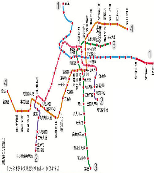 南昌地铁3号线将对接昌抚轻轨 4号线直抵望城新区