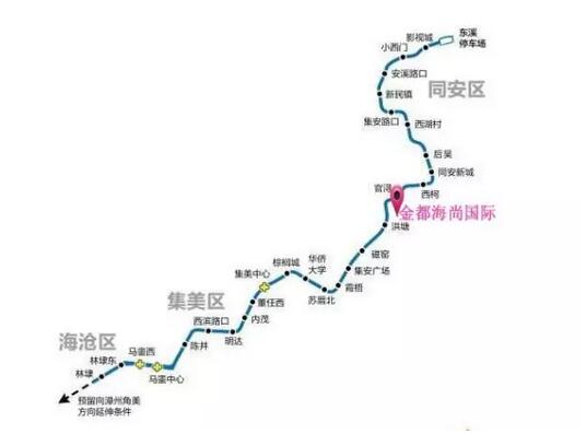 厦门地铁6号线正式对外招标 环东海域要腾飞了