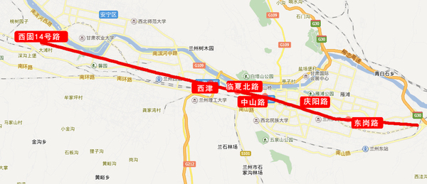 在地铁1号线的路边上 建起兰州最繁华的街道