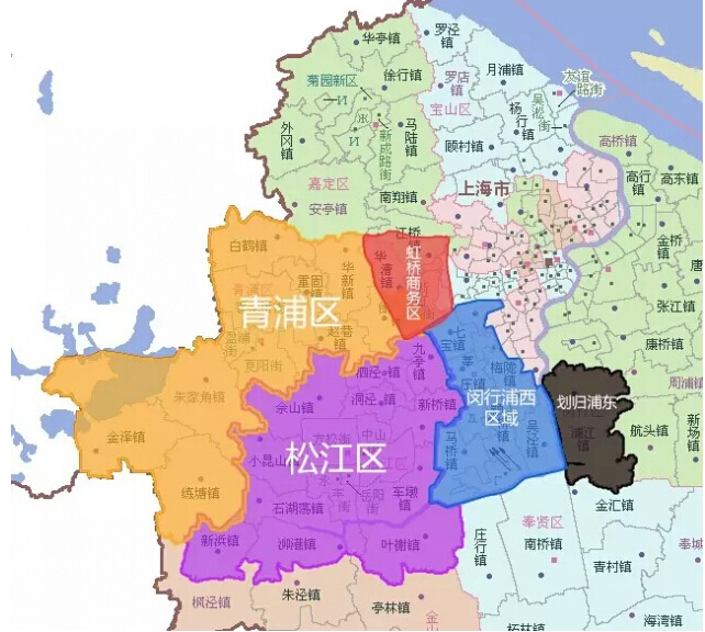 方案五 青浦区 闵行区 松江区