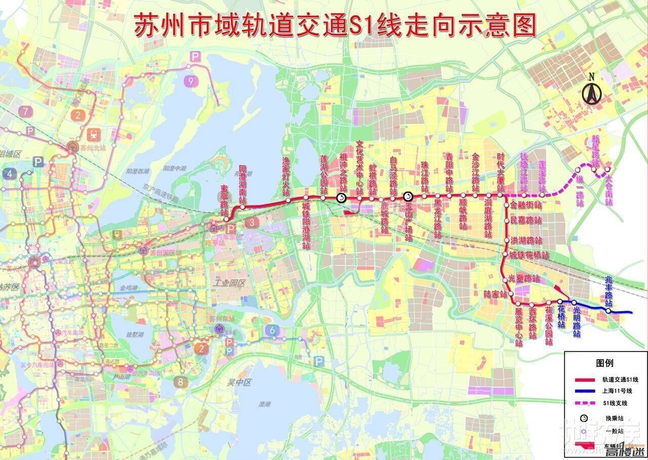 苏州S1线规划图-上海两条地铁直通苏州 牛气带涨沿线房价图片 337515 1280x908