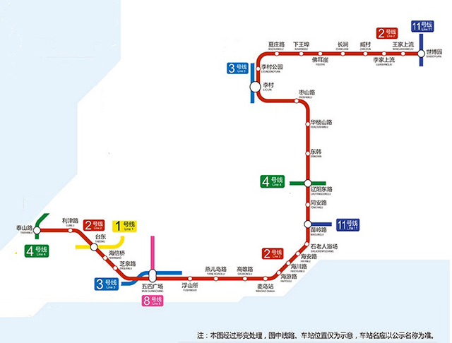 青岛地铁1号线地铁1号线为南北走向路线,横跨市南,市北,李沧,黄岛