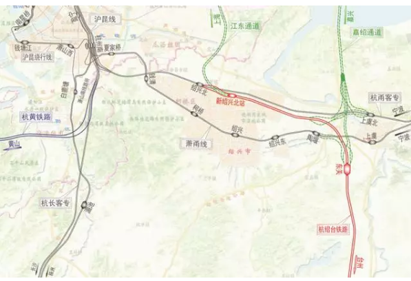 2.嵊州新昌站.按2台6条到发线(含正线)设计,450米×11.5米×1.