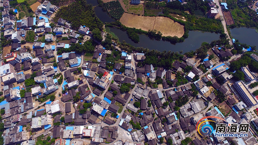 航拍|三亚崖州保平千年古村 古代民居建筑群集中