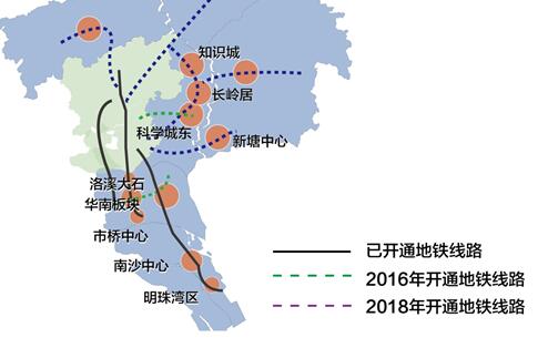 (广州东部地铁规划示意图,来源于合富辉煌市场研究部2月份报告)