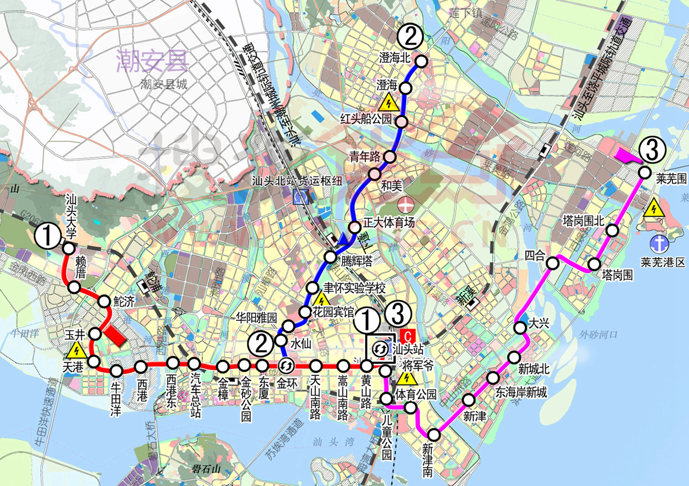 汕头市城市轨道交通线网近期规划