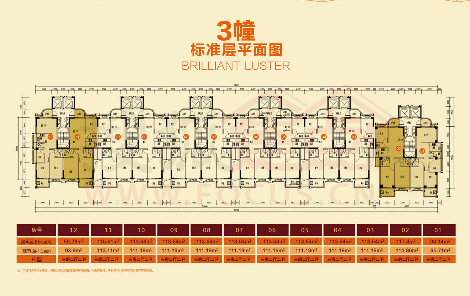 天璟雅居楼层平面图及32-136㎡户型图 新鲜出炉