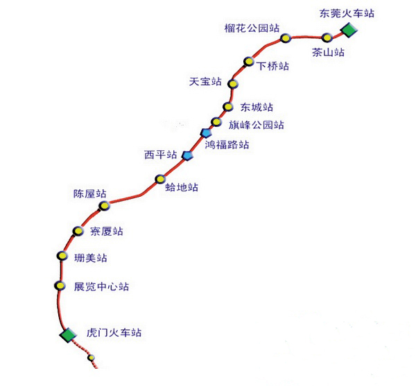东莞r2线线路图
