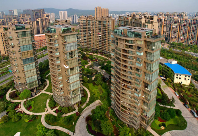 滨江金色海岸已交付实景图- 江南岸,则以"龙民"为盛.