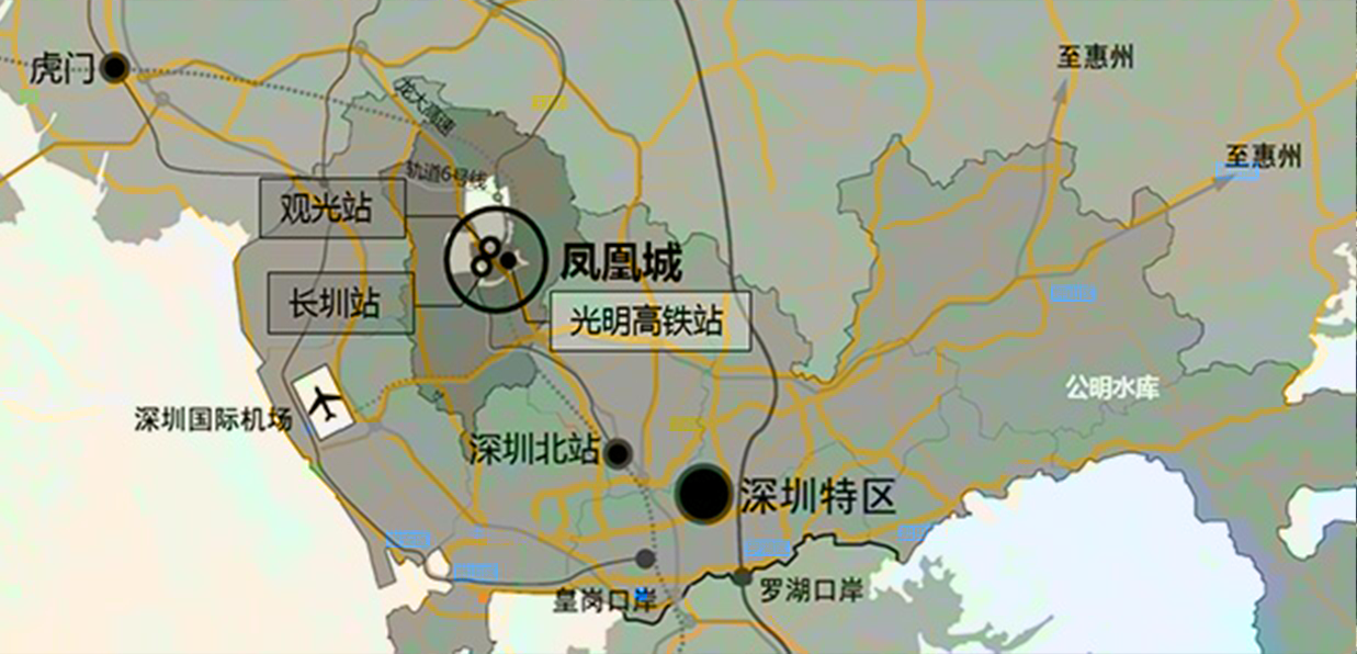 光明凤凰城区位图