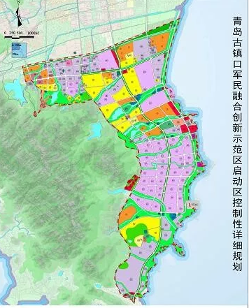 西海岸大学城体育馆落子古镇口军民融合示范区