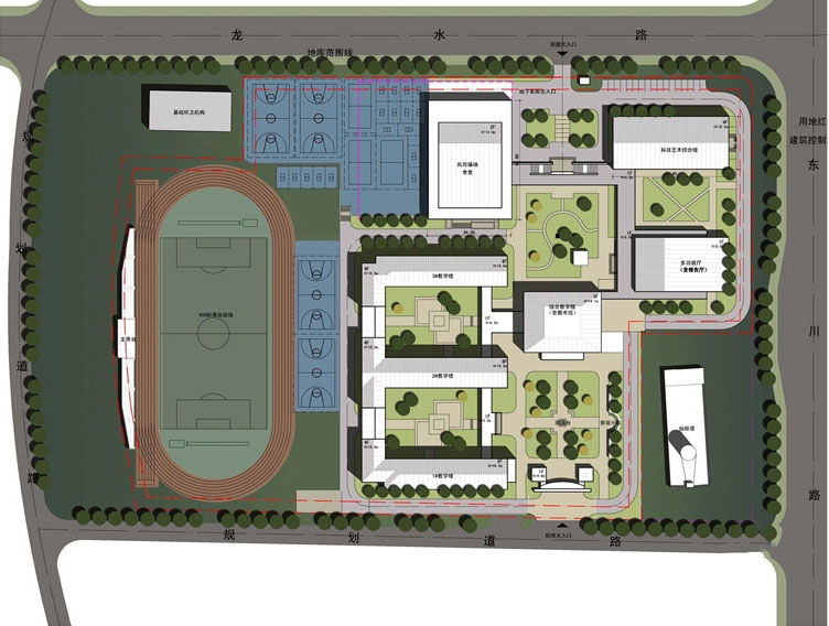 东川路小学平面图