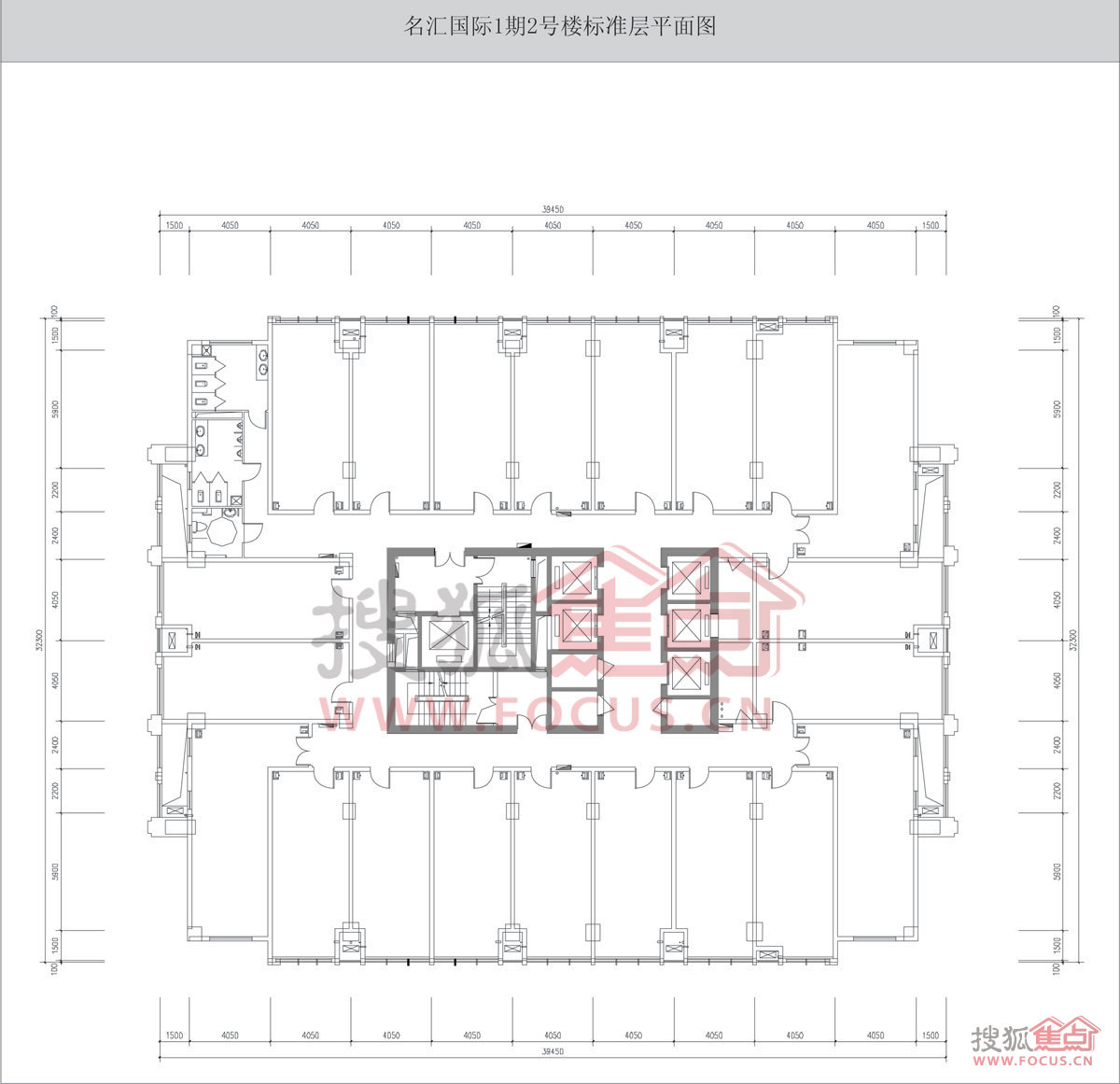 名汇国际一期b座soho平面图(15-27层)户型图