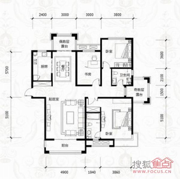 农村120平方房子设计图长方形展示