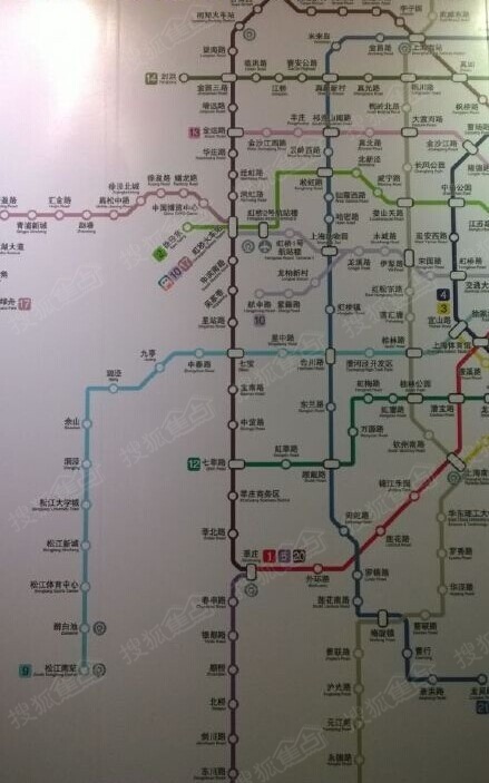 从图中可见,到2030年松江也只有9号线,远比不过嘉定的4条,12号线,10号