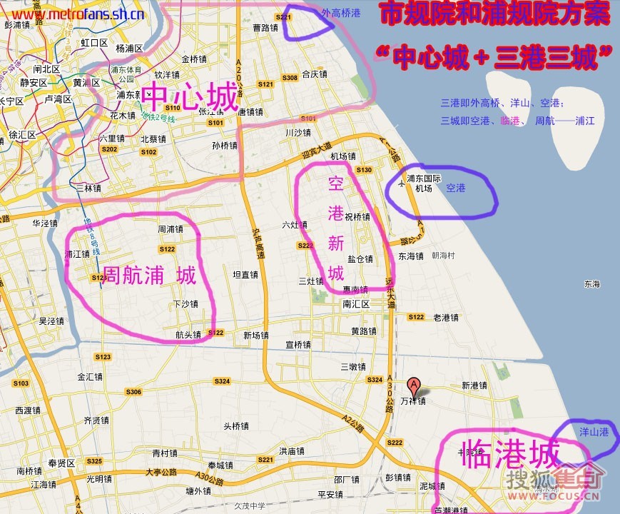 图:浦东新区总体规划中的闵行浦江-浦江世博家园-上海