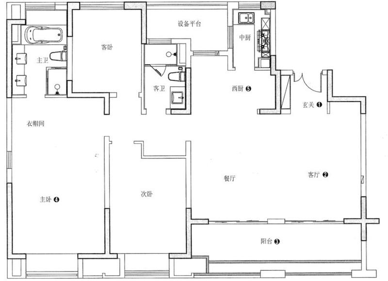 图:万科清林径155㎡户型图