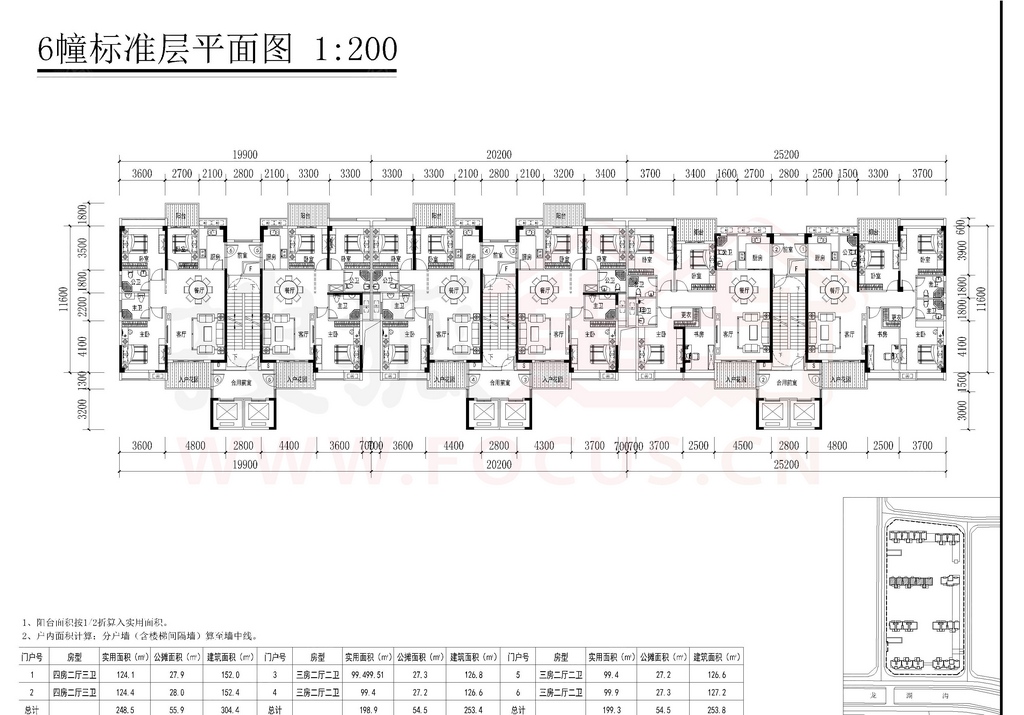 汇悦春天6幢标准层平面图-汕头搜狐焦点网