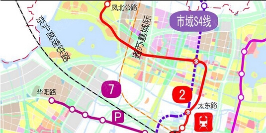 张家港地铁规划高清图