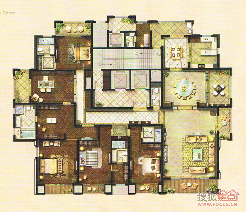 尚御府零居室492㎡空中别墅_尚御府户型图-绍兴搜狐焦点网